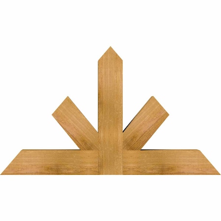 Saratoga Rough Sawn Timber Gable Bracket, Western Red Cedar, 36W X 21H X 4D X 4F, 14/12 Pitch